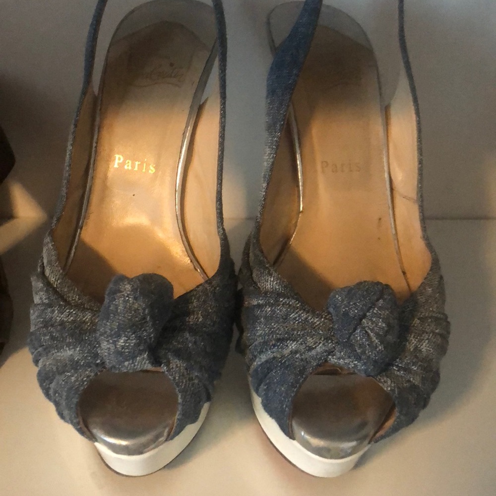 “Jenny” Louboutin sling back pumps sz 39